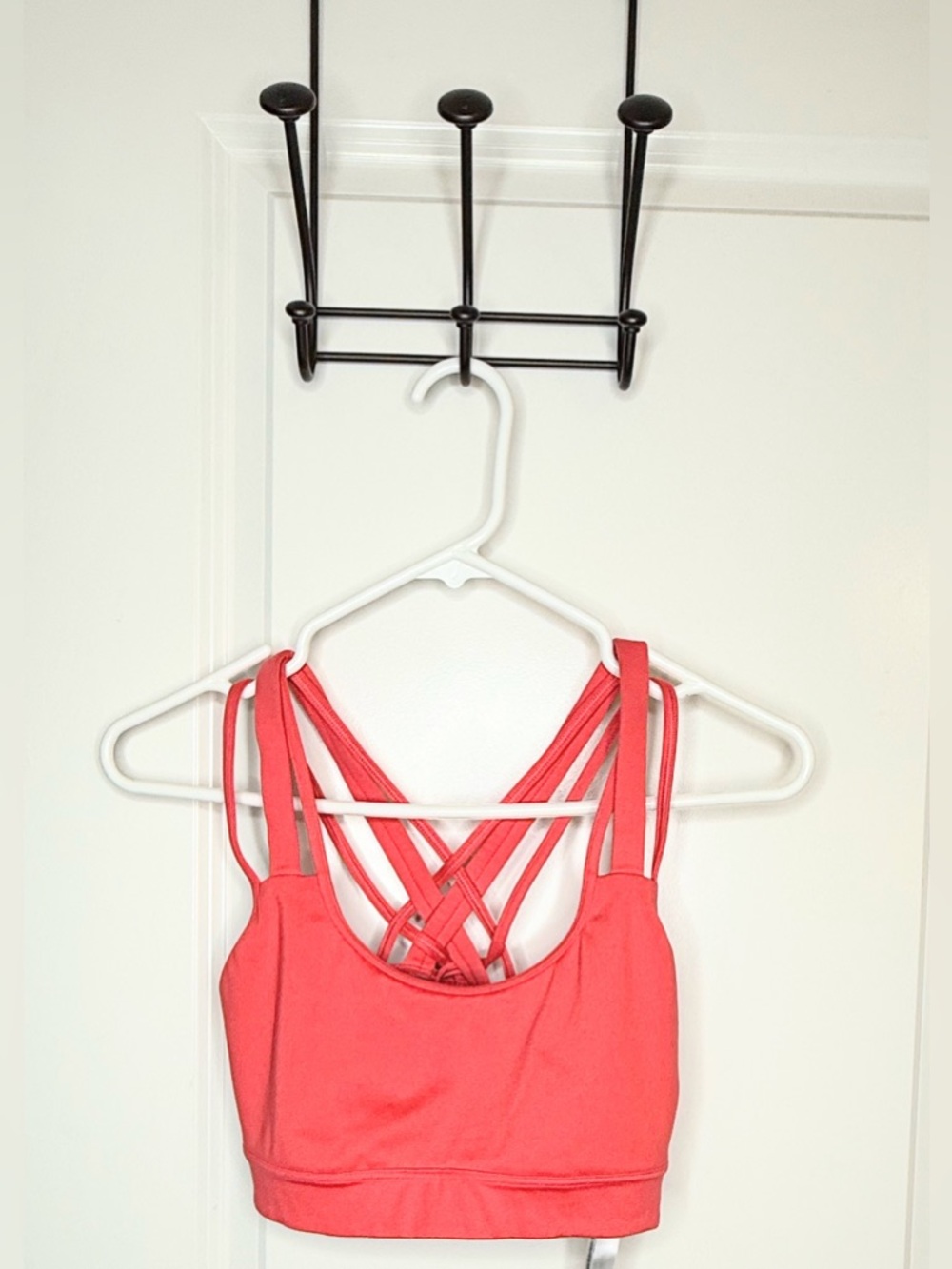 Victoria Sport Sports Bra Small Coral Strappy Back Athletic Gym Yoga